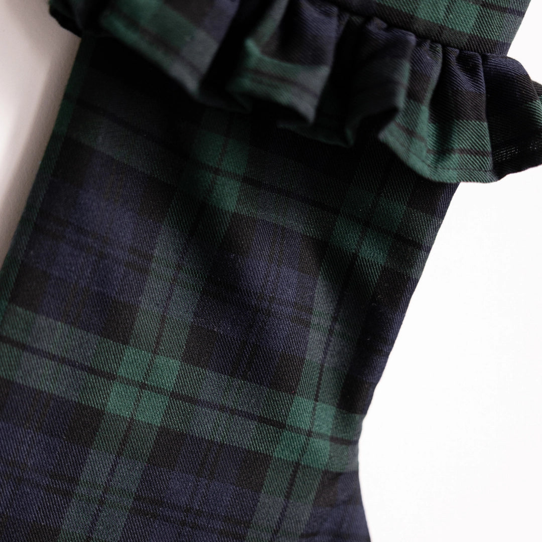 Green Plaid Holiday Stocking