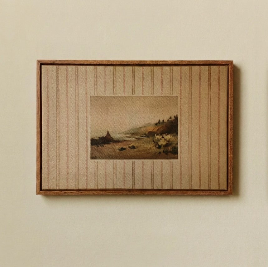Framed artwork of a landscape