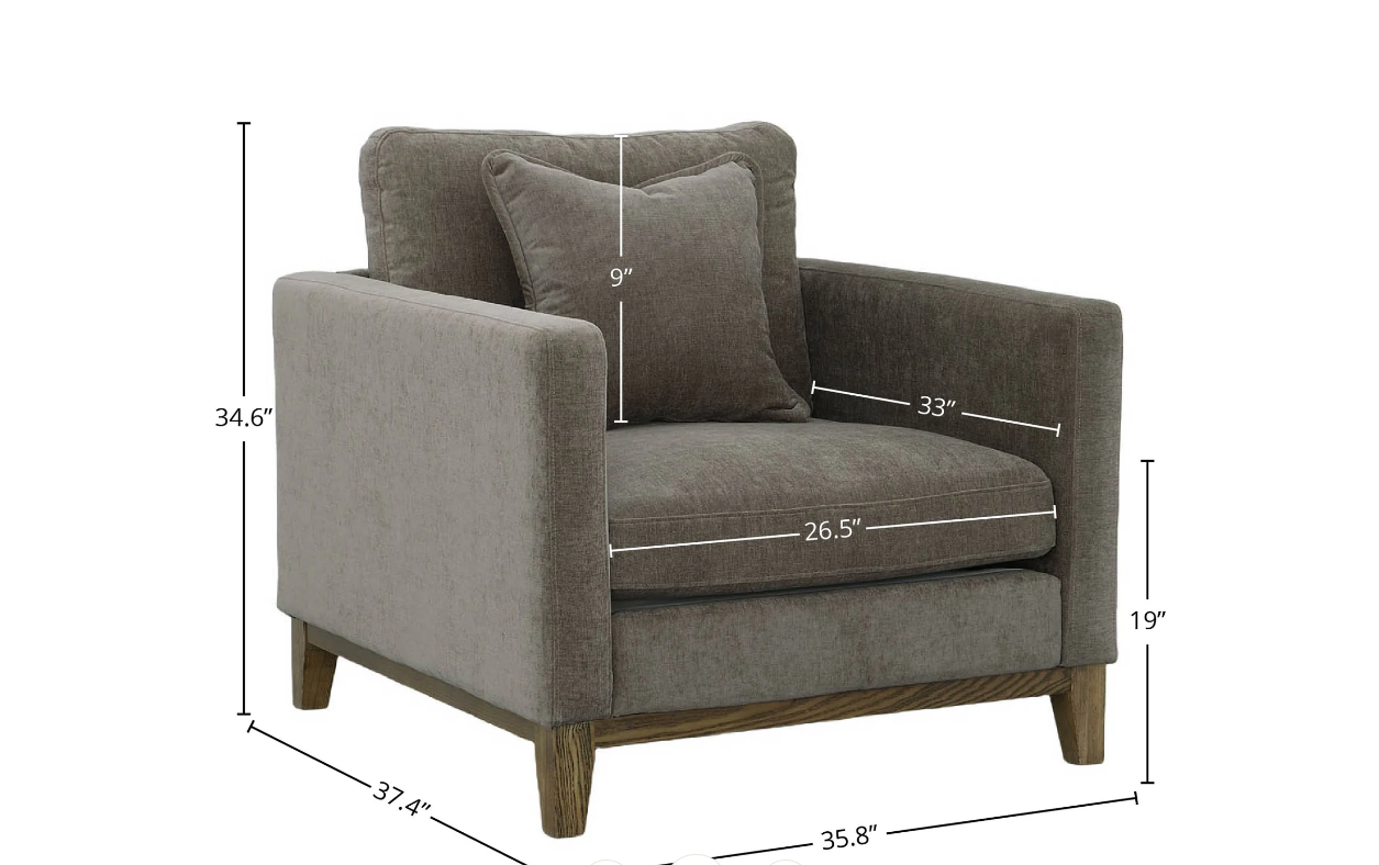 Burbank Club Chair - Pecan Brown