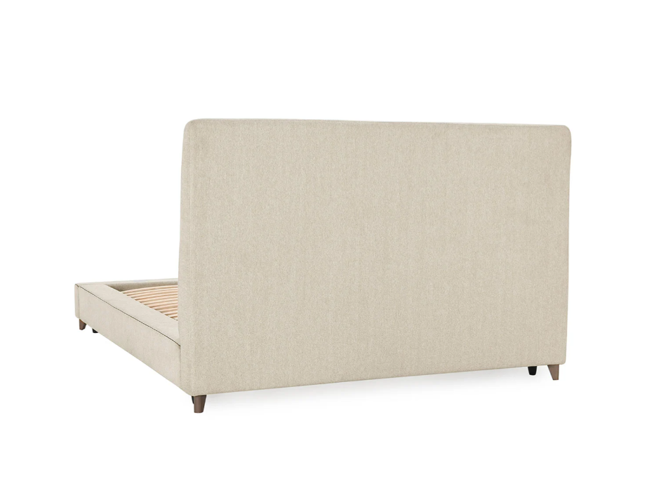 Neutral Off-White Upholstered Bed