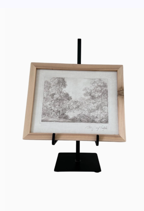 Dual Arm Black Iron Easel