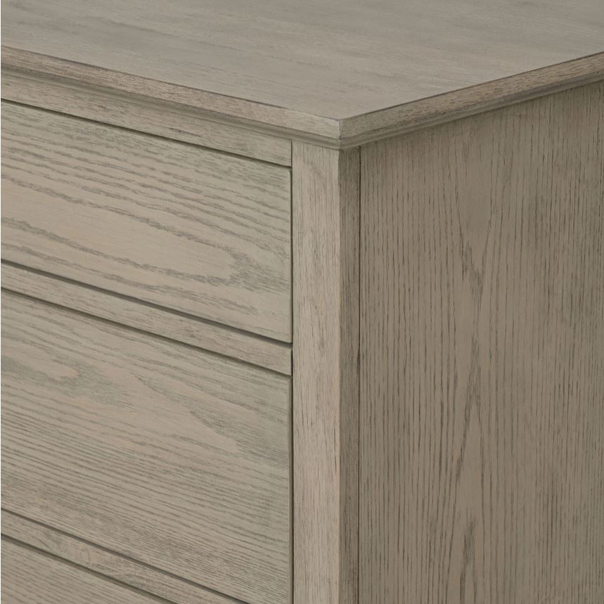 European Country Style 4-Drawer Dresser - Grey