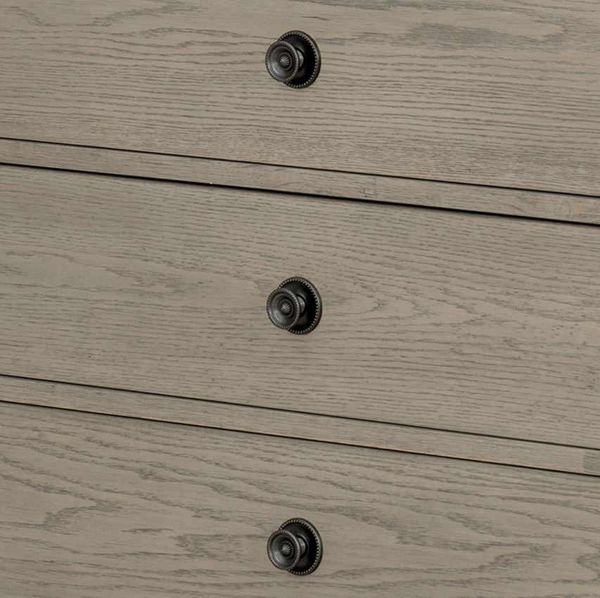 European Country Style 4-Drawer Dresser - Grey