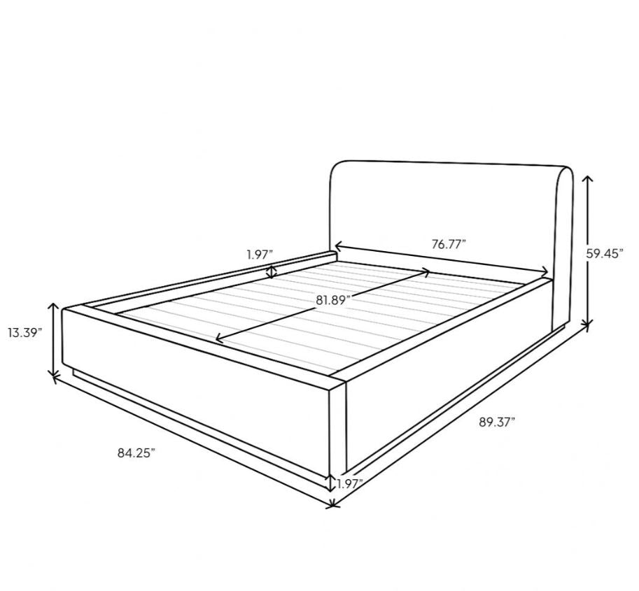 Faye King Bed Short - Perfect Taupe