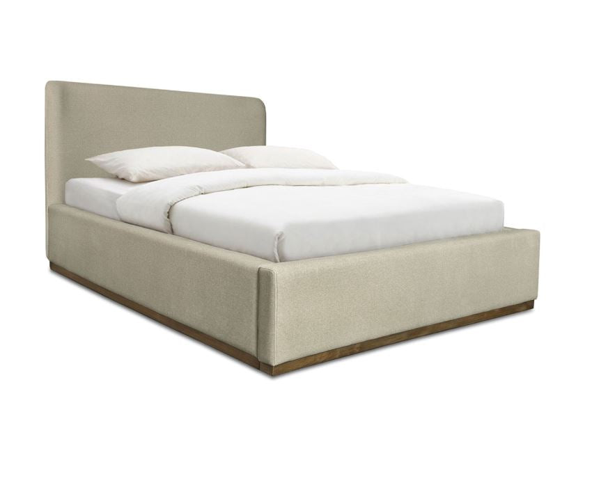 Faye Queen Storage Bed - Velvet Sandstorm