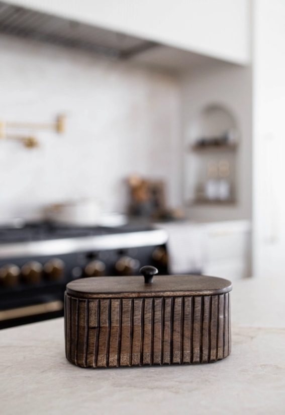 Fluted Mango Wood Box