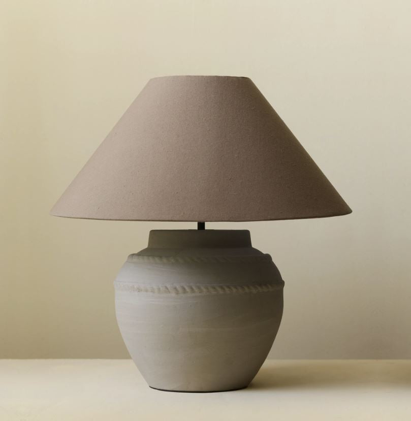 Gustav Large Textured Ceramic Ancient Wabi-Sabi Table Lamp