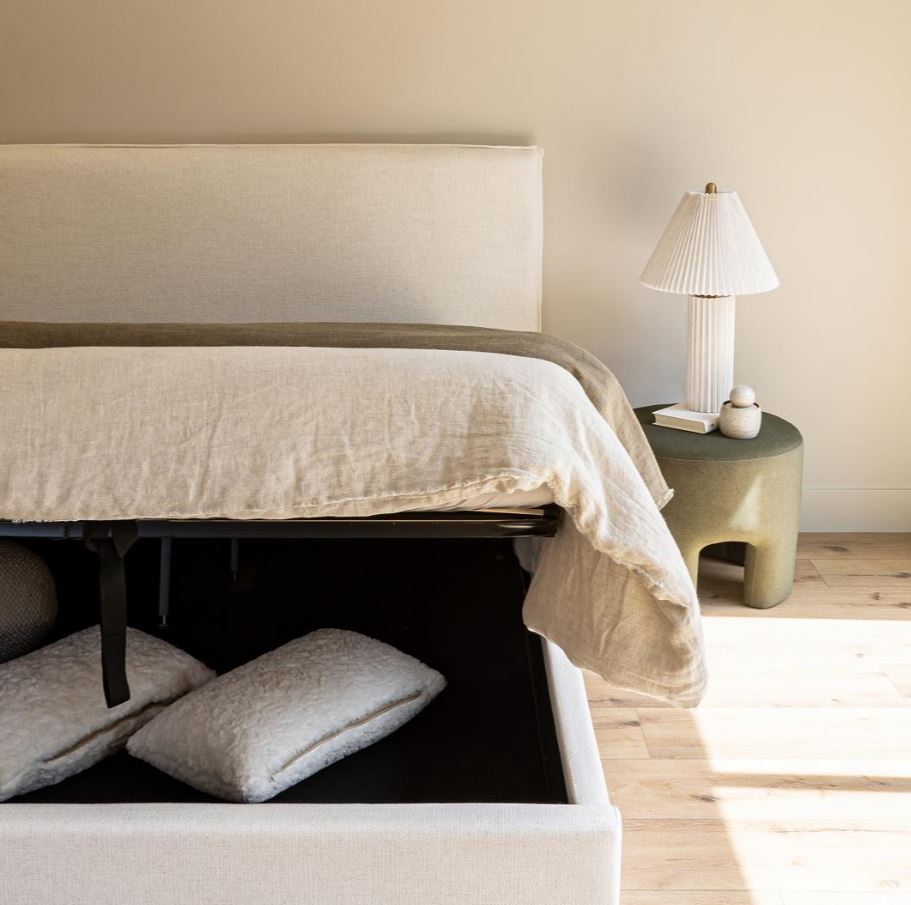 Julia Queen Storage Bed - Cream