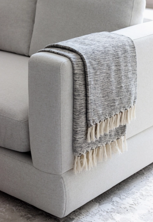 Slub Cotton Throw Grey