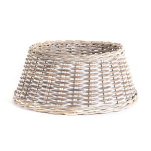 Whitewash rattan tree skirt