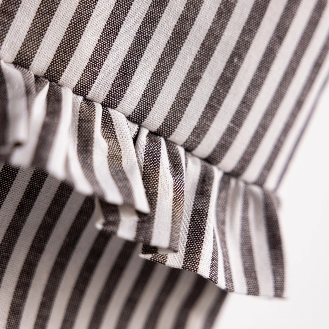 Brown Striped Holiday Stocking