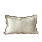 Chloe Cream and Greige Scalloped Edge Cushion 20" x 12"