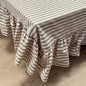 Brown Striped Ruffle Tablecloth