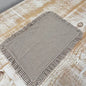 Set of 4 Brown Striped Ruffle Placemats