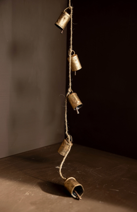 Barrel Iron Inspired Bell Holiday Hanging Garland - Small