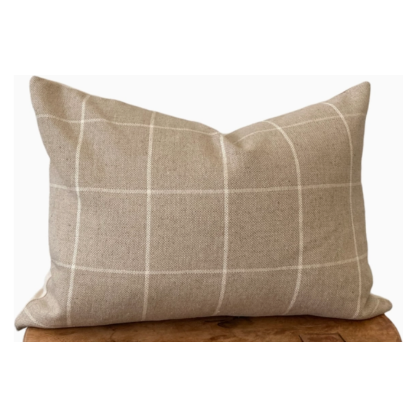 beige cream lumbar pillow 