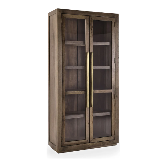 Bradley Oak Wood Tall Cabinet