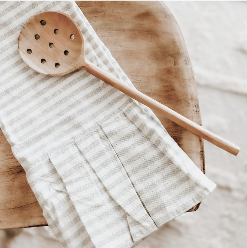 Striped Hand Towel with Ruffle