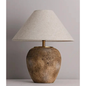 Textured clay colour ceramic lamp 