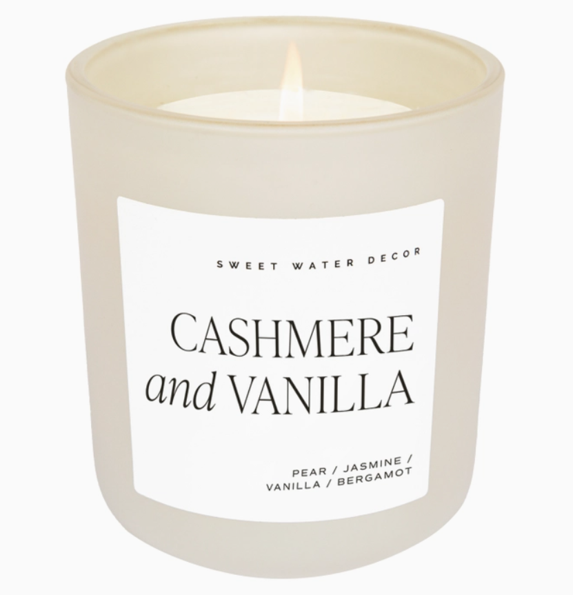 Cashmere and Vanilla 15 oz Soy Candle