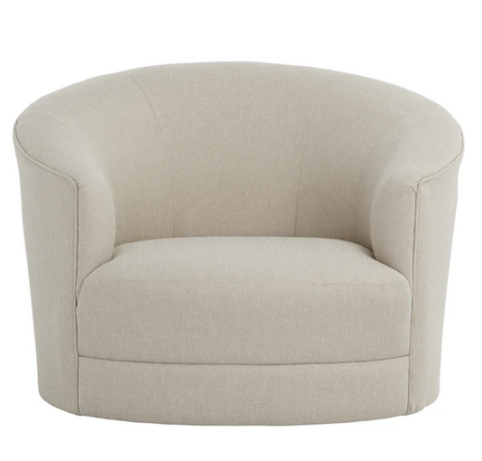 curvy and contemporary swivel armchair