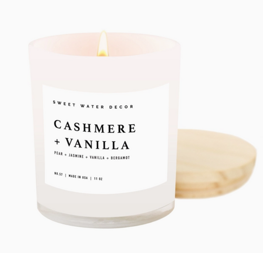 Cashmere and Vanilla 11 oz Soy Candle