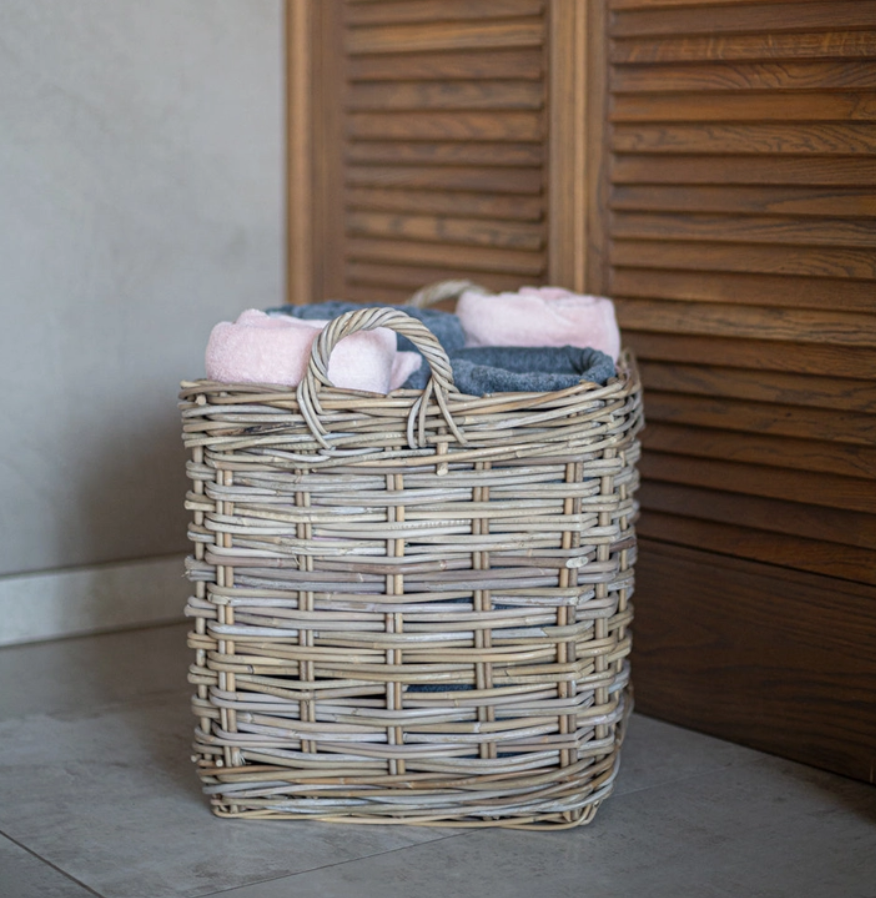 Rattan Square Kubu Grey - Large