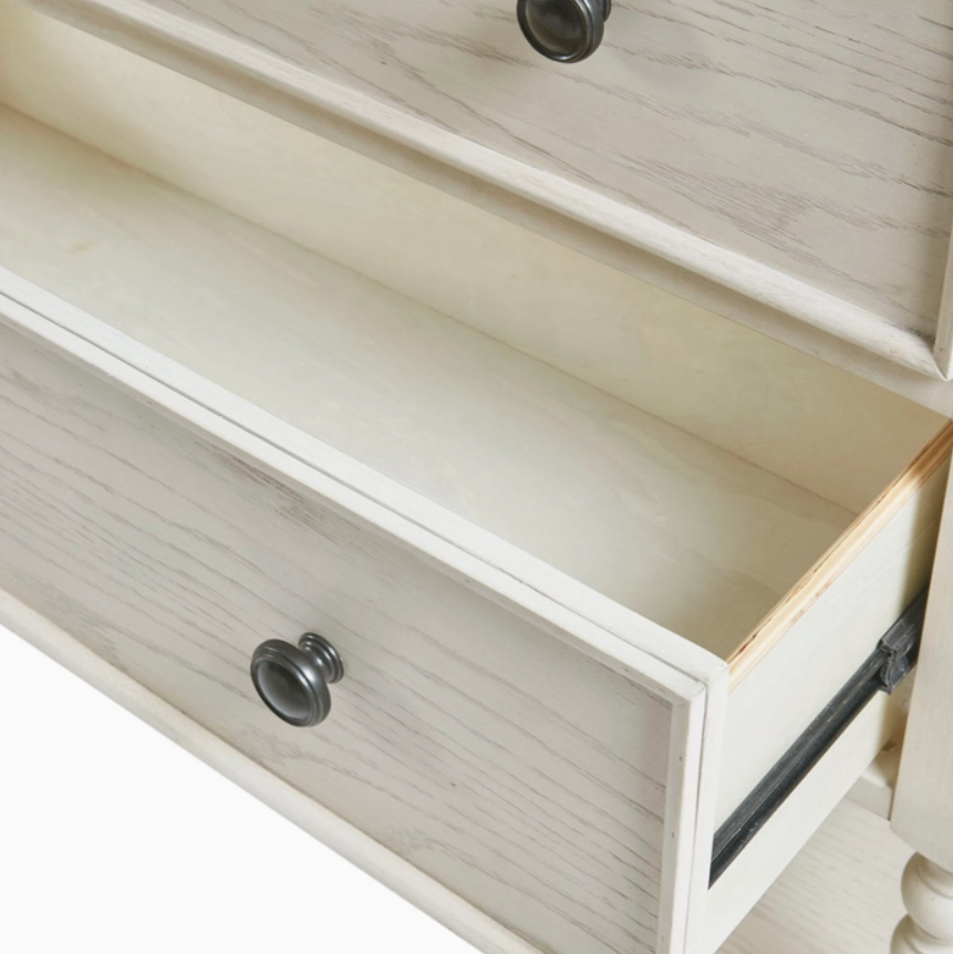 2-Drawer Storage Accent Chest w/ Turned Legs