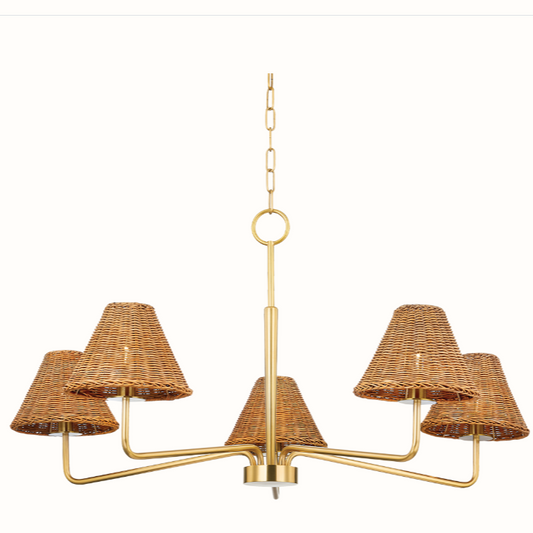 Issa Chandelier - Aged Brass