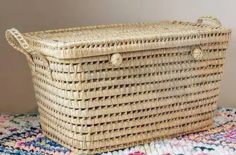 Wicker Storage Trunk - Chest and Storage Basket