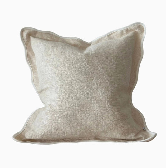 Chloe Cream Scalloped Edge Cushion Cover