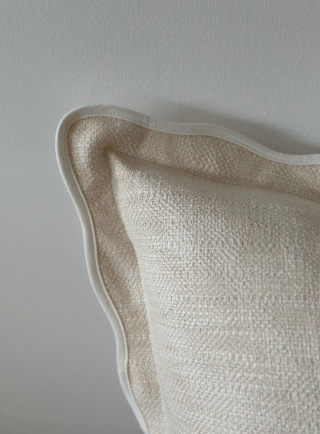 Chloe Cream Scalloped Edge Cushion Cover