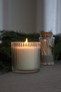 Christmas 12 oz Soy Candle, Fluted Ribbed Jar