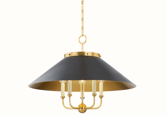 Clivedon Chandelier - Aged Brass/Distressed Bronze