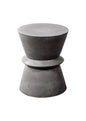 Concrete Hourglass Side Table - Dark Grey