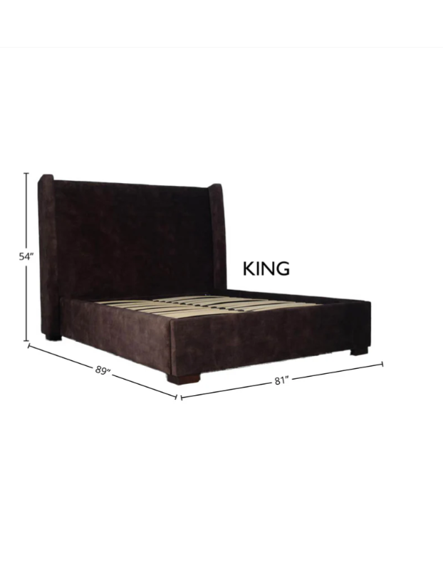 Cora Storage Bed - Velvet Brown