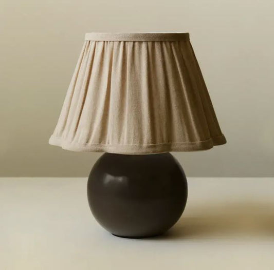 Cordane Pleated Linen Olive Table Lamp