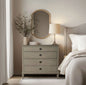 European Country Style 4-Drawer Dresser - Grey 