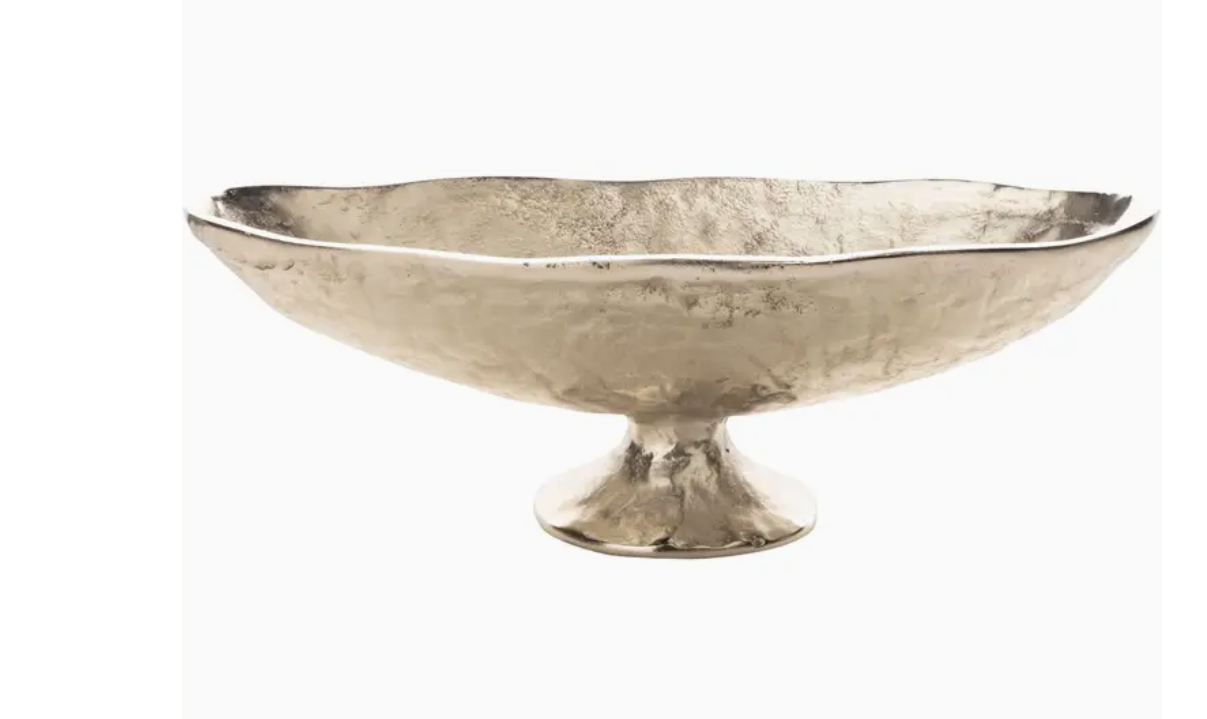 Free Form Cast Oval Footed Bowl