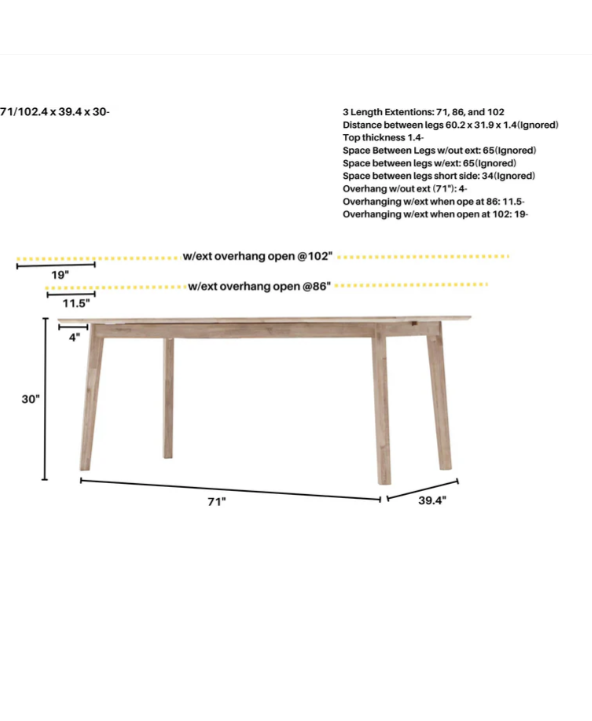 Gia Extension Dining Table