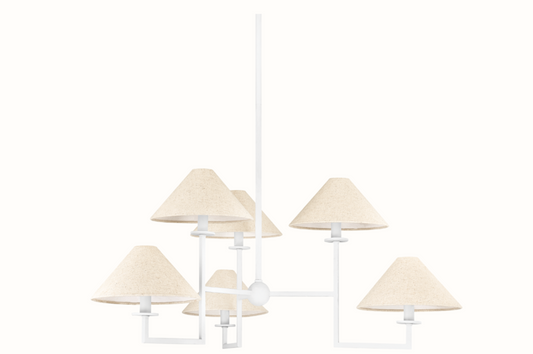 Gladwyne Chandelier in Textured White 