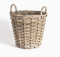 Grey Rattan Bushel 2X2 Weave with Ears Handles