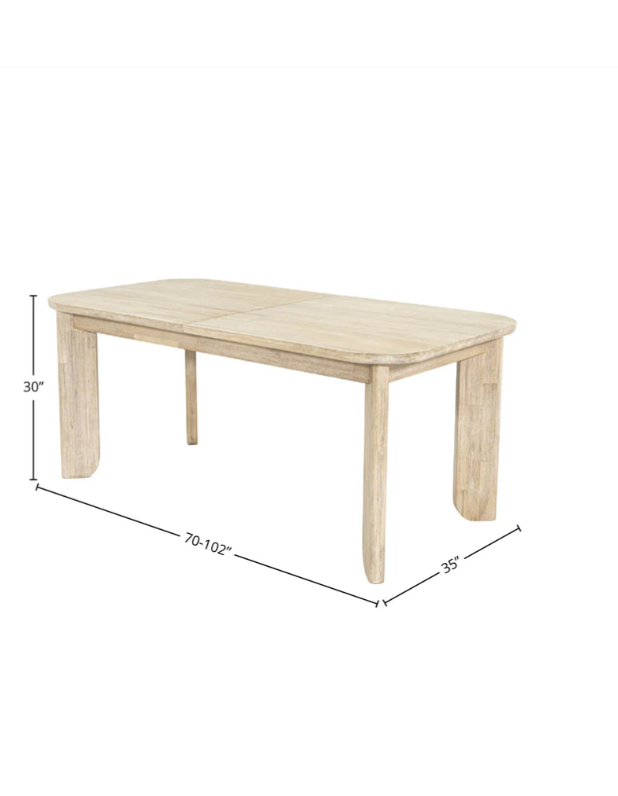 Haru Extension Dining Table 70/102"