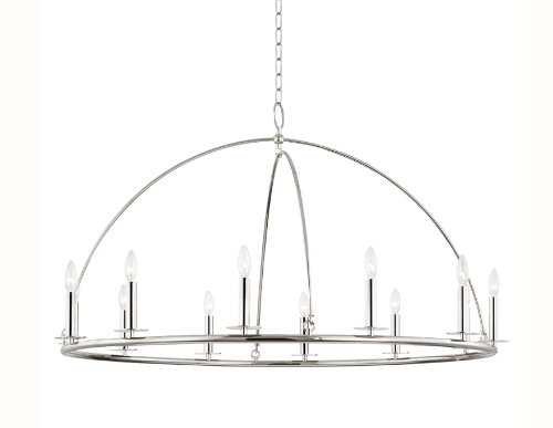 Howell Chandelier in Polished Nickel