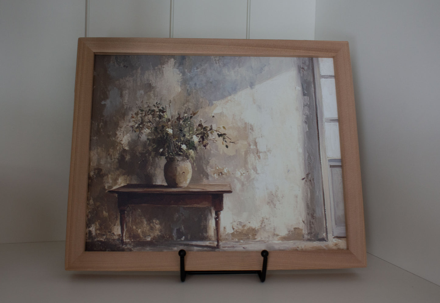 Vintage Dried Flower Pot Framed Art