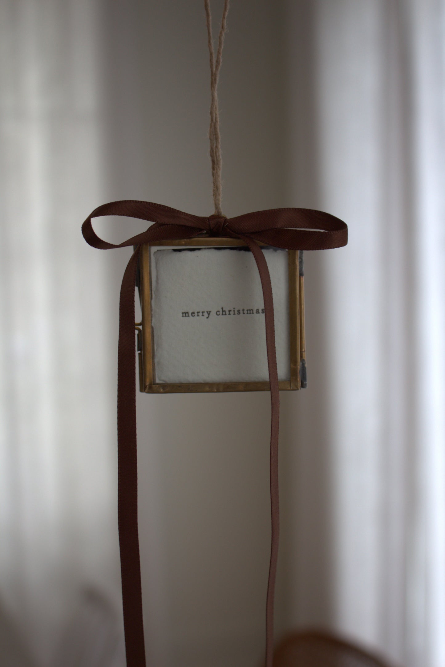 Merry Christmas, Mini Frame Christmas Tree Ornament