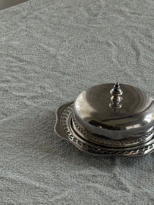 Vintage Copper Plated Butter Dish