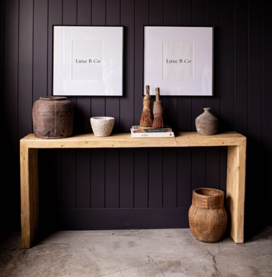 Los Almos Reclaimed Elm Wood Console Table