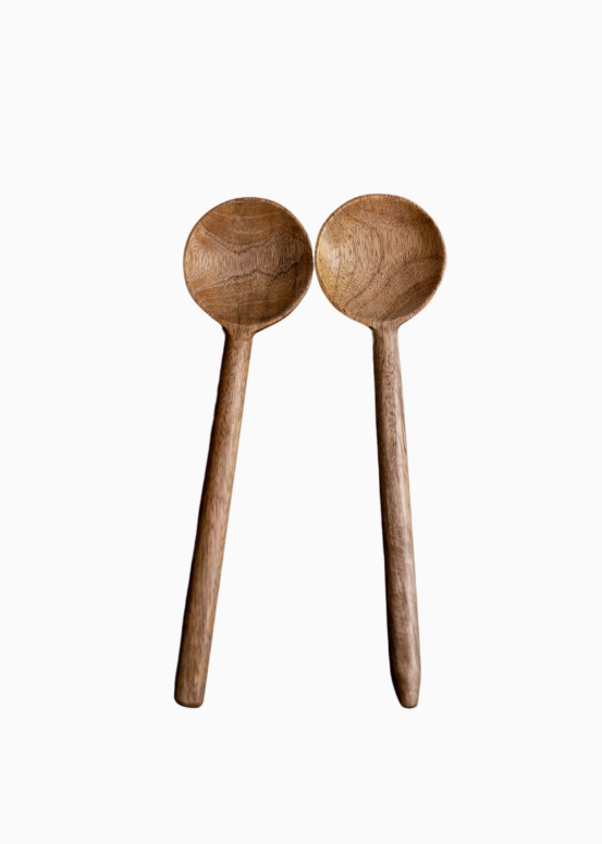 Mango Wood Serving Spoons - Set of 2