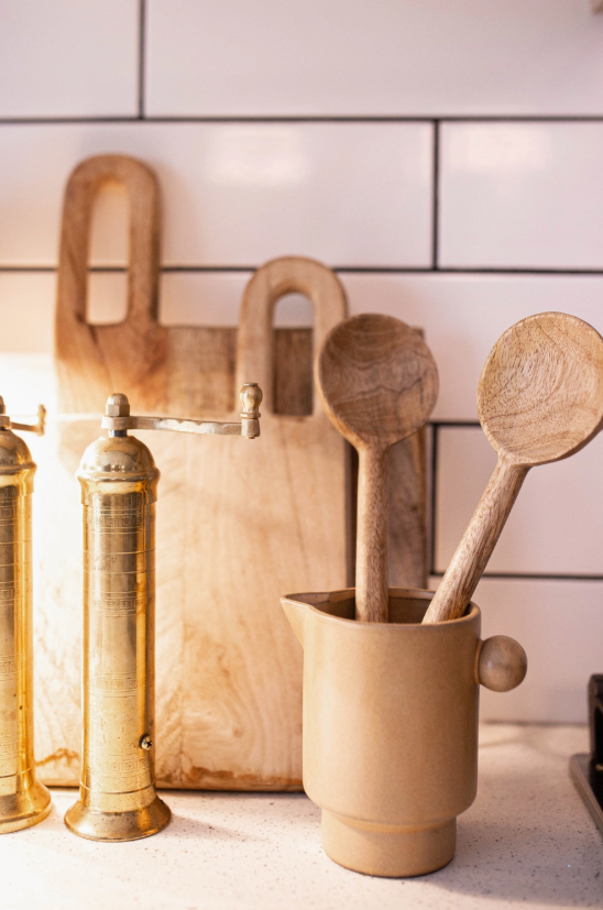 Mango Wood Serving Spoons - Set of 2